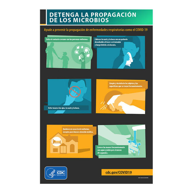 Picture of Covid-19 CDC Stop the Spread Poster in Spanish