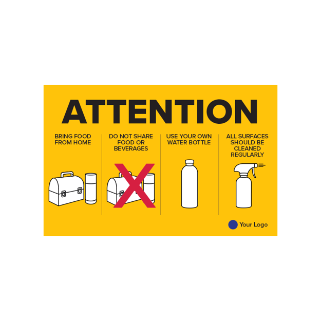 Picture of COVID-19 Construction Site Safety Poster Kitchen Area