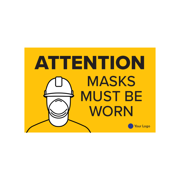 Picture of COVID-19 Construction Site Safety Poster Masks Must Be Worn