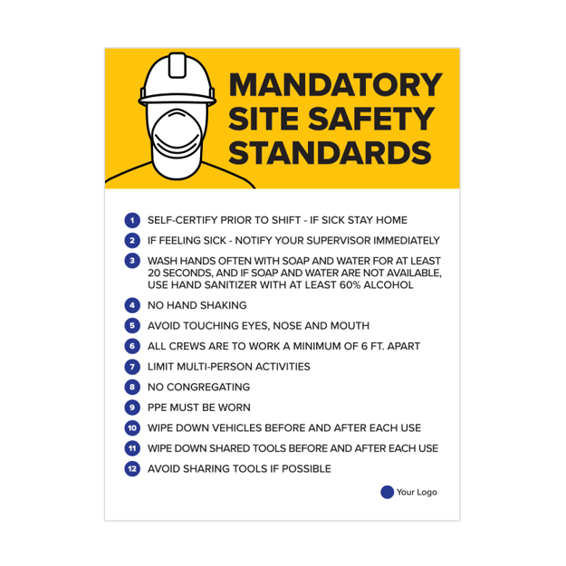 Picture of COVID-19 Construction Site Safety Poster Safety Standards