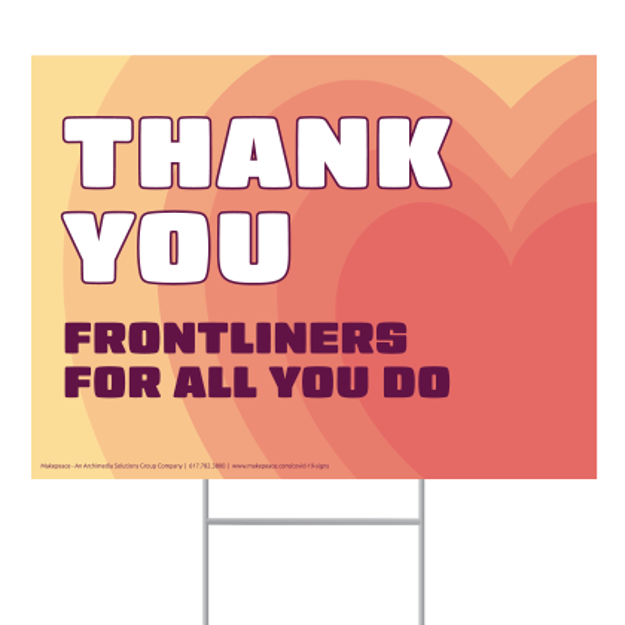 Picture of Covid-19 Thank You Frontliners Lawn Sign