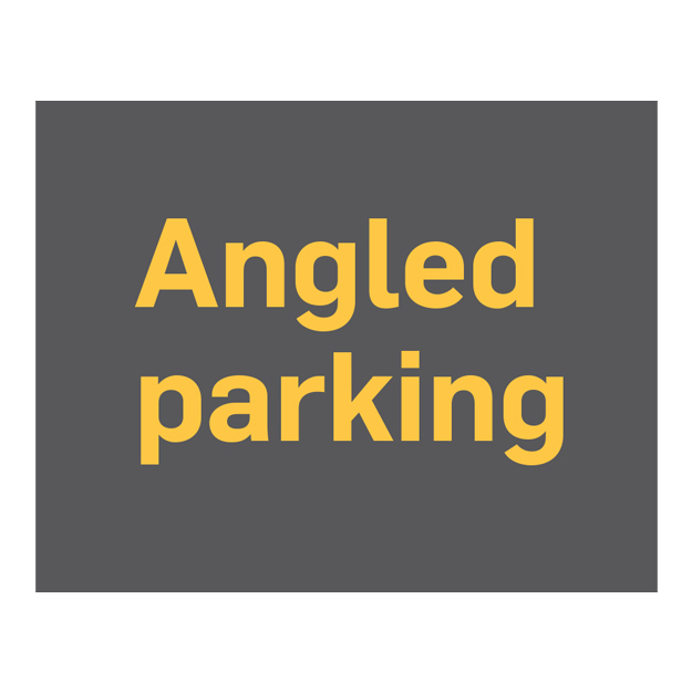 Angled Parking Sign - Orange