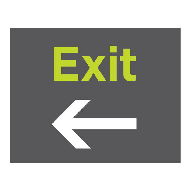 Exit Left Parking Sign - Green