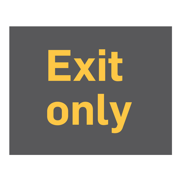 Exit Only Parking Sign - Orange