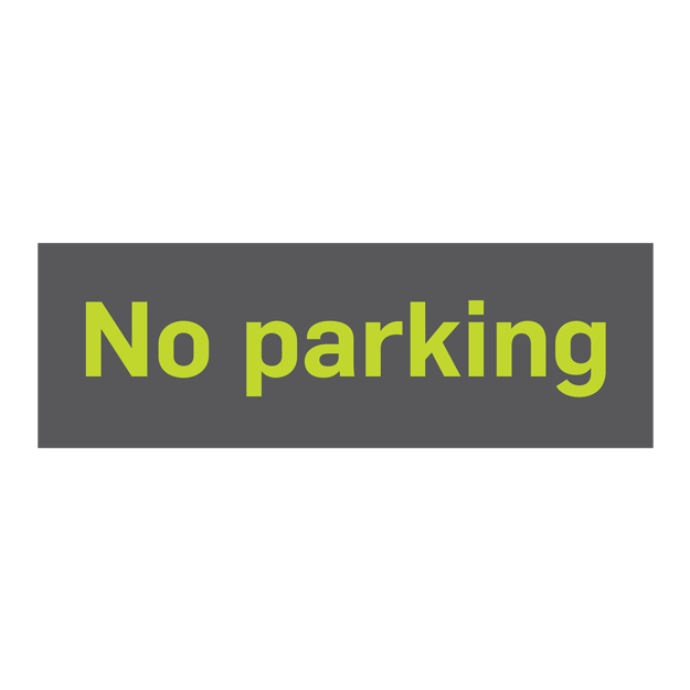 No Parking Sign - Green