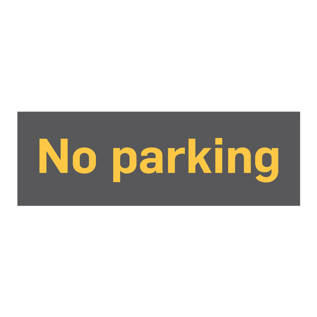 No Parking Sign - Orange