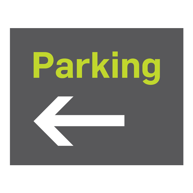 Parking Arrow Left Sign - Green