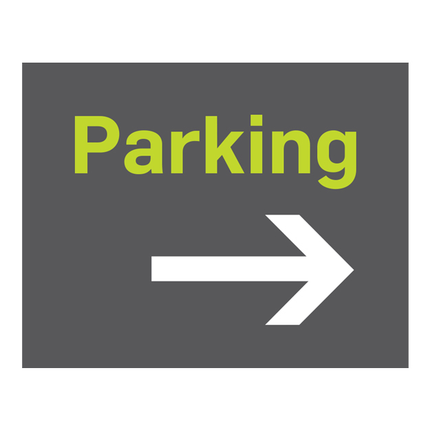 Parking Arrow Right Sign - Green