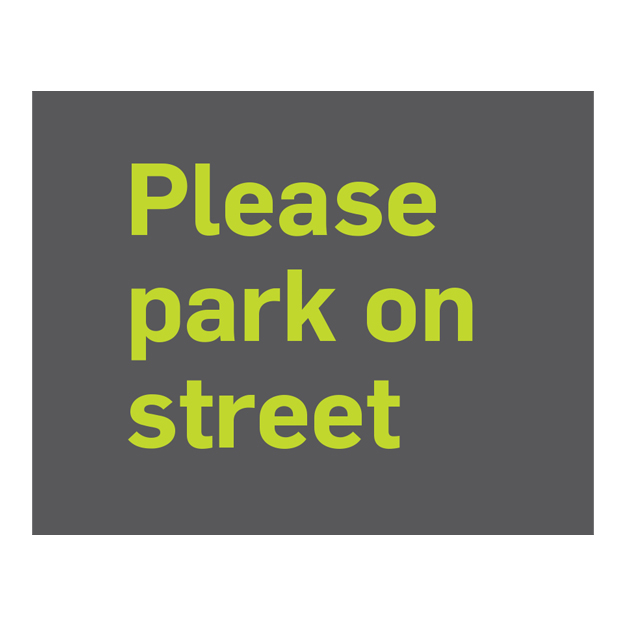Parking on Street Sign - Green