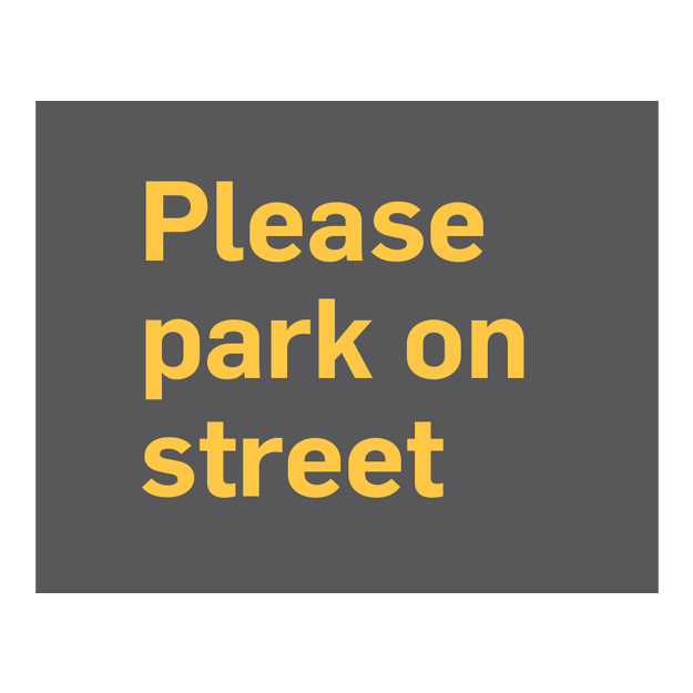 Parking on Street Sign - Orange