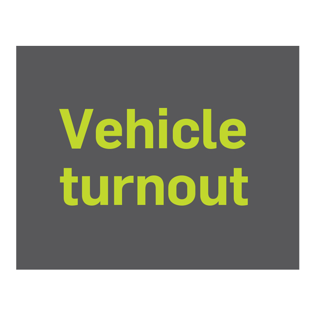 Vehicle Turnout Sign - Green