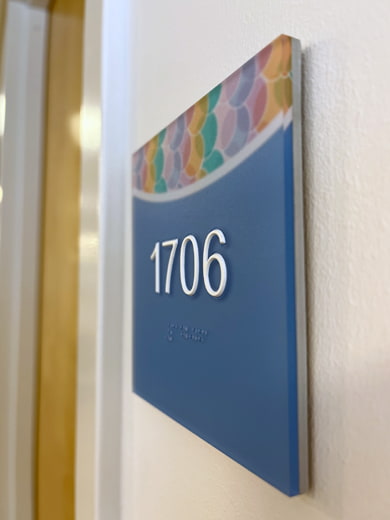 ADA Braille Room Number Sign