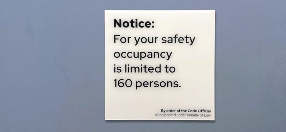 P99 non glare acrylic sign for readable wayfinding
